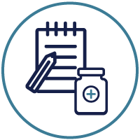 An icon of a prescription notes